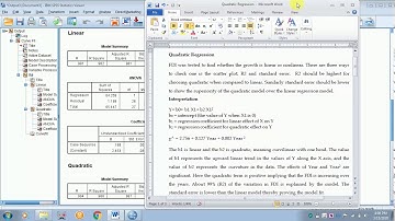 HOW TO INTERPRET QUADRATIC REGRESSION SPSS