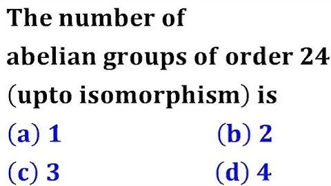 Number of abelian group of order n upto Isomorphism