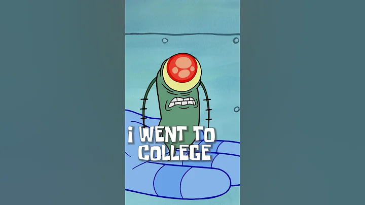 every time Plankton said he went to COLLEGE 🎓 | SpongeBob #Shorts