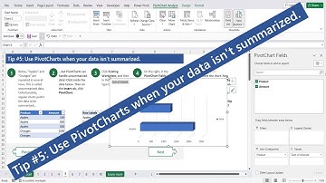 10 Tips For Excel Charts  Tip # 5  Use PivotCharts when your data isn
