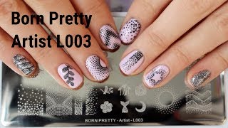 Born Pretty Artist L003 Review - Обзор и тестирование пластины для стемпинга