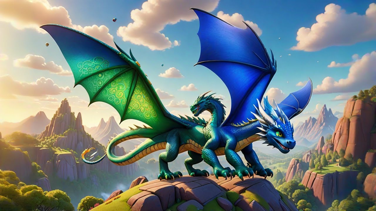 Two Dancing Dragons Fly Right Past | Dragon Song for Kids | Nursery Rhymes and Magical Learning Fun
