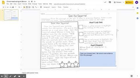 Close read using evidence - Google Slides