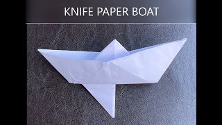 Easy Knife paper Boat Origami for Beginners| Rudder Boat | Sword boat