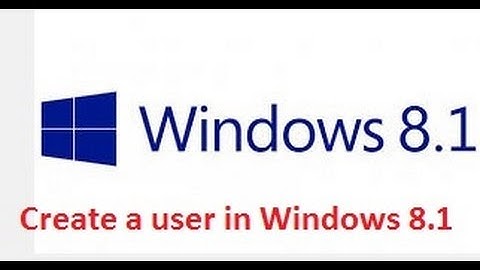 Complete beginners video tutorial for windows 8.1 : Part 3 - Create a user