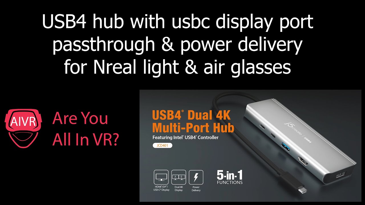 What USB-C hub with HDMI output compatible with Nreal Air for this