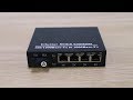 Fiber media converter full gigabit 1 fiber port 4 rj45 port