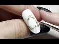 NAIL ART TUTORIAL  l  Watercolor nail art design , Christmas Wreath - easy nail art design