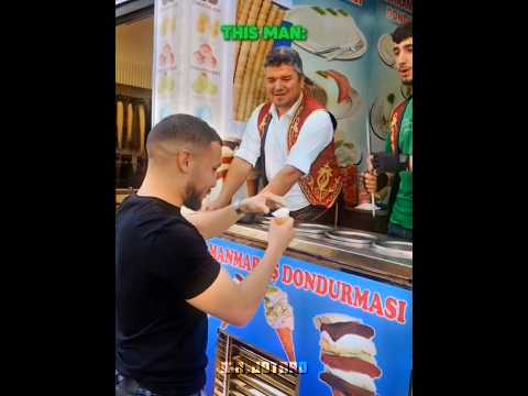 Others against Turkish Ice Cream V.S This Guy #icecream #prank #magic #trending