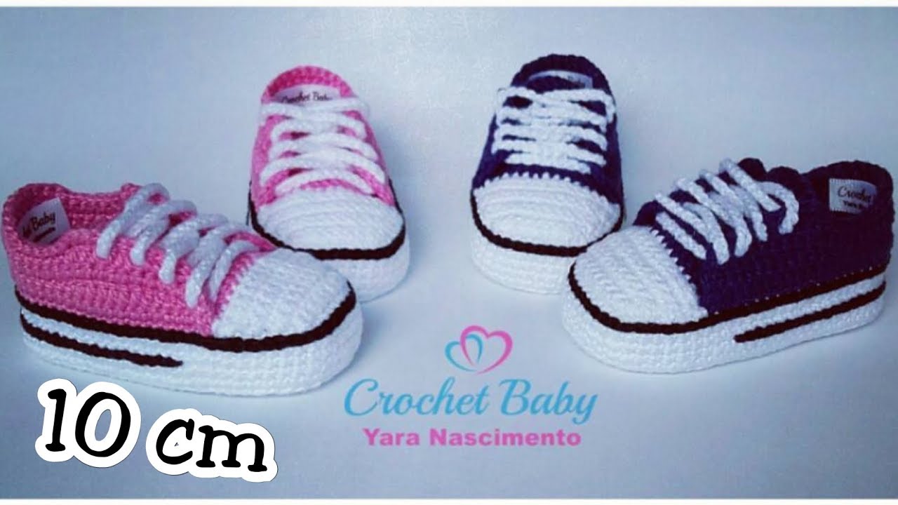 tenis all star em croche para bebe passo a passo