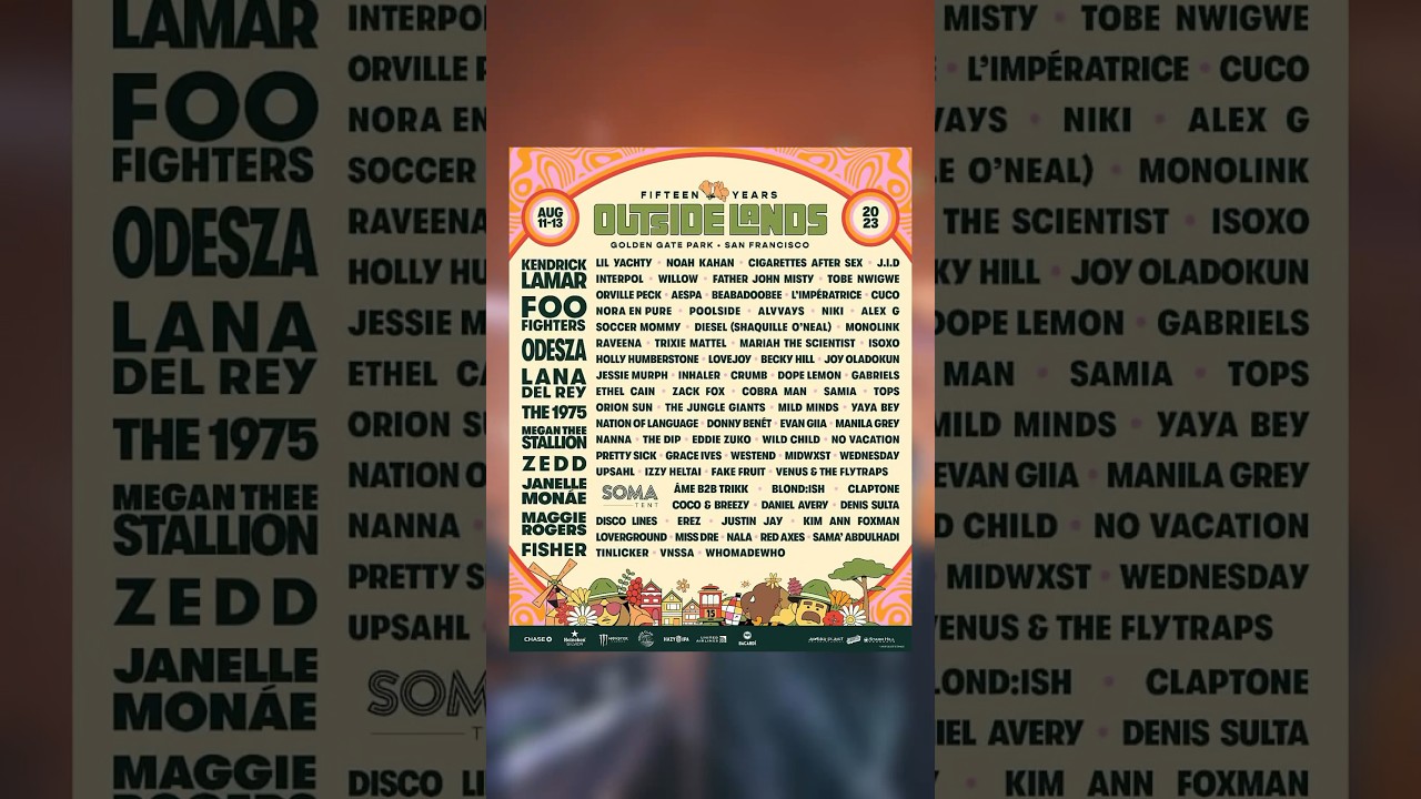 Outside Lands Music Festival - Golden Gate Park, San Francisco, Aug.11-13, 2023