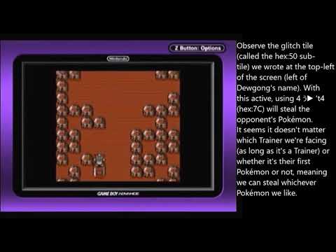 How glitch item "4 ぅ▶ 't4" (hex:7C) can be used to steal other Trainer's Pokémon (EN Pokémon Yellow)
