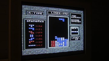 TETRIS NES PAL, lvl 18, 681k, PR transition, 18 tetris in a row PR