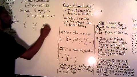 FACTORING TRINOMIALS - BOTTOMS-UP METHOD: "a" not equal to 1 type (EASY/SIMPLE /BEST WAY)