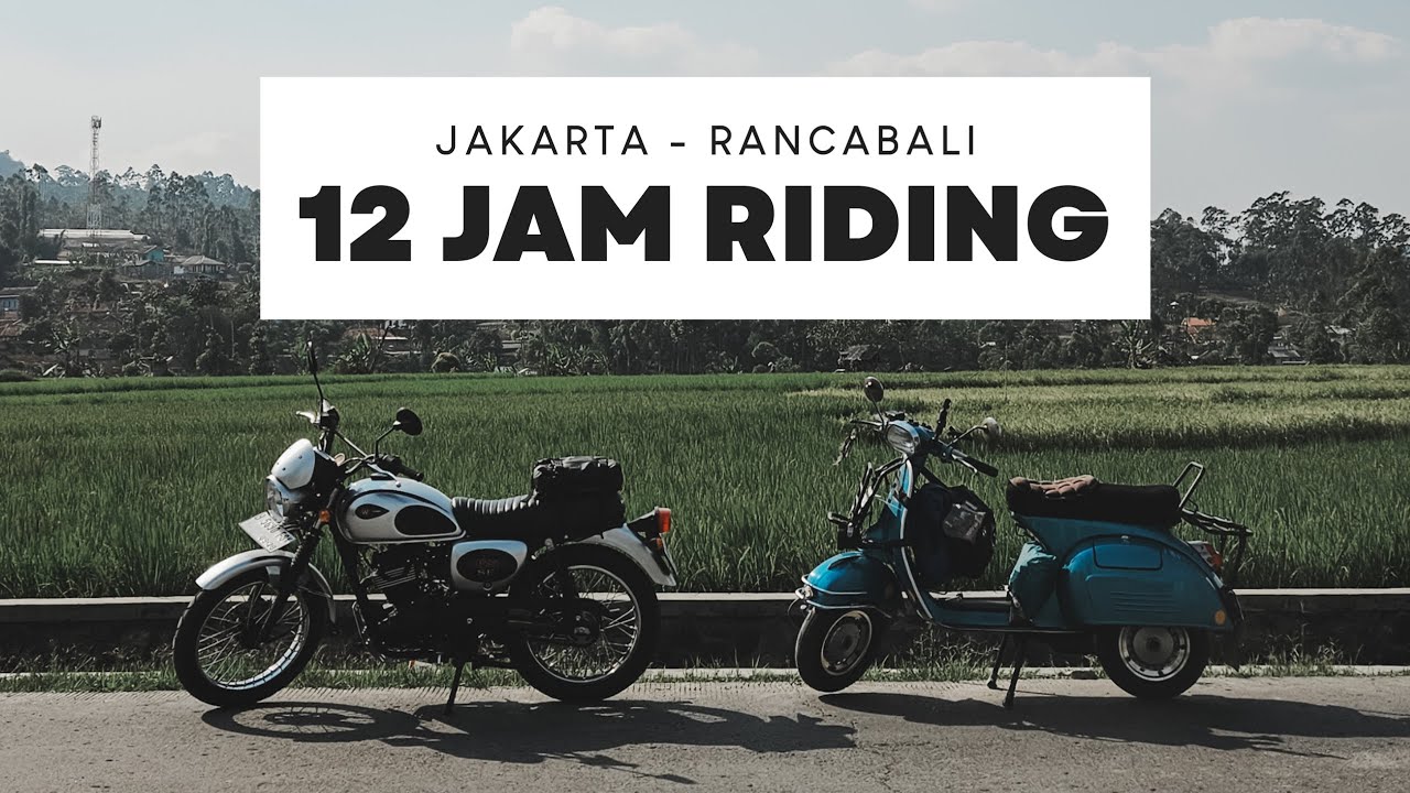 Gas dari Jakarta ke Warung Kabut, Bandung | Touring Tipis Naik Kawasaki W175 & Vespa Super '76
