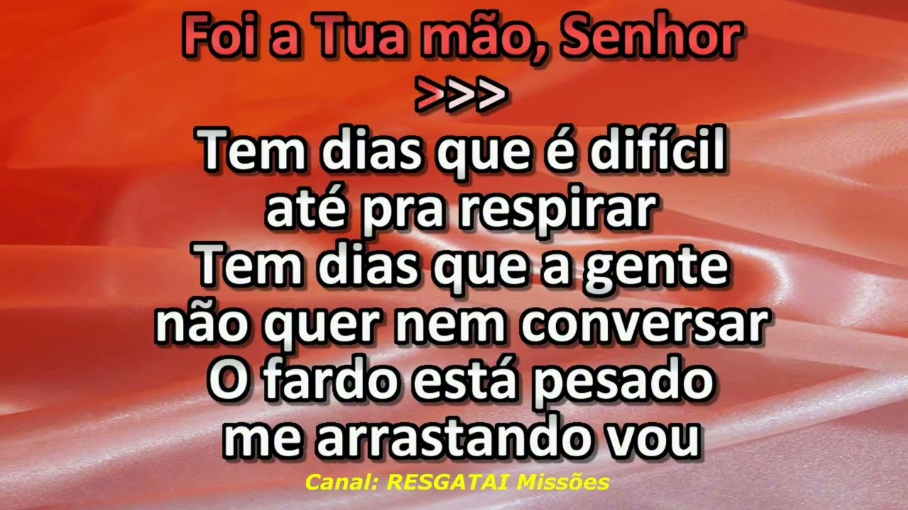 Foi a tua mão Senhor ; Eliane Fernandes. Playback karaoke.