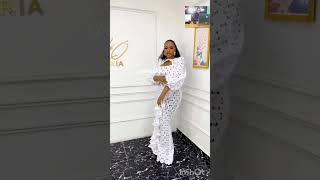 Best White Lace Gown Style  Dress For Wedding Guest 👌.#shorts#lace#dress#fashion#ankara