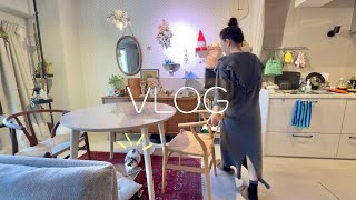 【40代独身休日vlog】日々のひとりごはん/ペットと暮らす日常/クリスマスの飾り付け/友人を家でもてなす料理