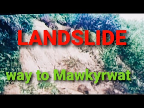 Landslide way to Mawkyrwat, south west khasi Hills district of Meghalaya, India.