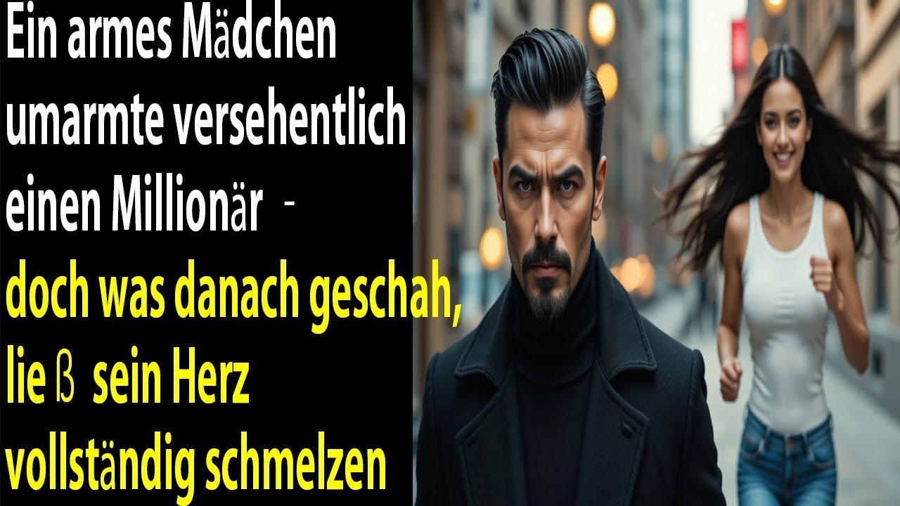 Ein armes Mädchen umarmt aus Versehen einen Millionär… was dann passiert, bricht sein Herz weich.