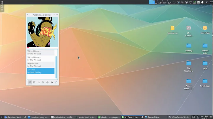 Babe Qt Music player progress - mini modes