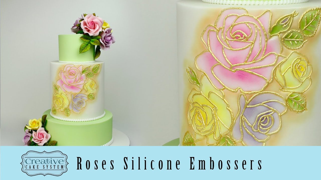 Roses Silicone Embossers for Cake Decorating YouTube