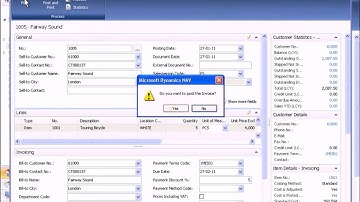 Microsoft Dynamics NAV Demo    Receivables Features Part 3 of 4
