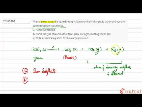 Wideo: Gdy siarczan żelaza jest podgrzewany, jego kolor zmienia się?