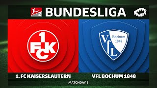 GYVAI 1. FC Kaiserslautern vs. VfL Bochum 1848 | 8 turas - Bundesliga 2 2025/26