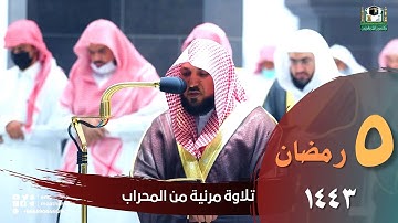 تلاوة مرئية خاشعة تفوق الوصف من صلاة التراويح ليلة 5 رمضان - ماهر المعيقلي - من سورة آل عمران