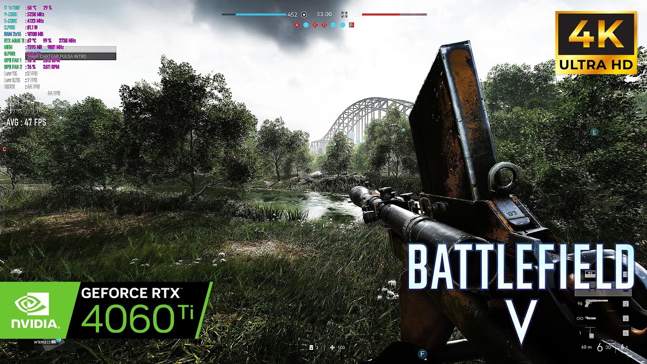 Battlefield 5 GAMEPLAY 4K | RTX 4060 Ti ULTRA SETTINGS DLSS ON QUALITY ...