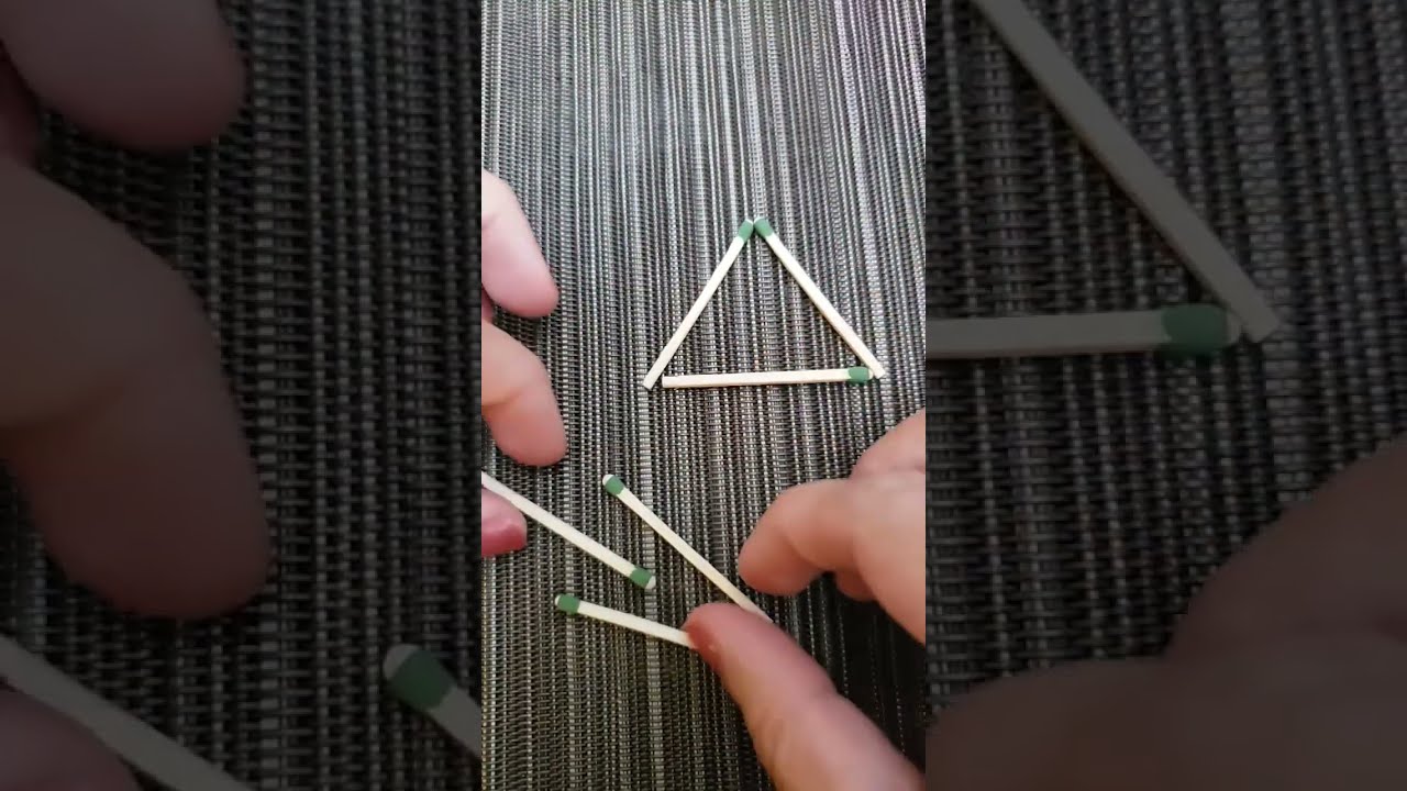 How To Make 8 Triangle In 6 Match Sticks Short