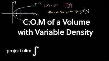 Center of Mass of a Volume with Variable Density | Single Variable Calculus | Project Ulim