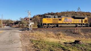 MONSTER COAL ALERT! 2X3X1 UP double empty coal with SD70AH leader & awesome K5LLA does track speed!!
