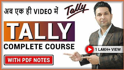 Tally erp 9 Complete Course with pdf notes l Tally erp 9 full Course