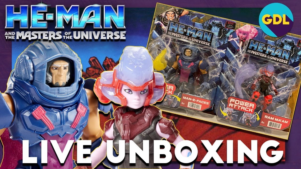 MOTU Netflix CGI Man-E-Faces and Ram Ma'am Live Unboxing!