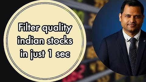 How to filter stocks using screener.in |  Filter the list of high quality small cap stocks in India