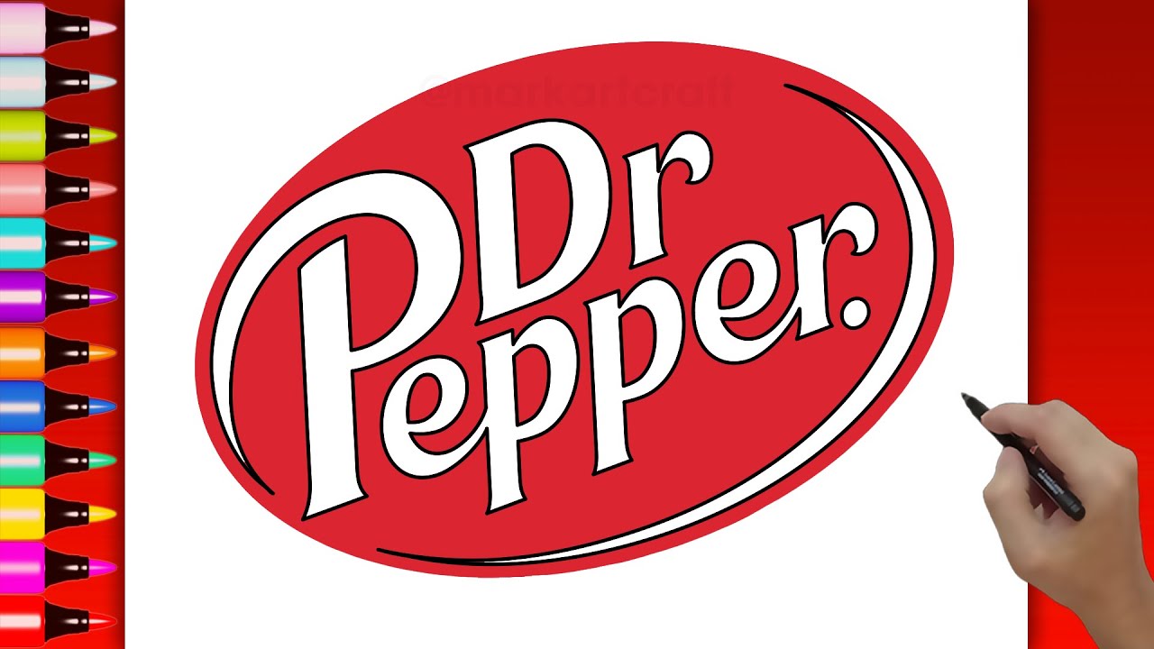 HOW TO DRAW DR PEPPER LOGO