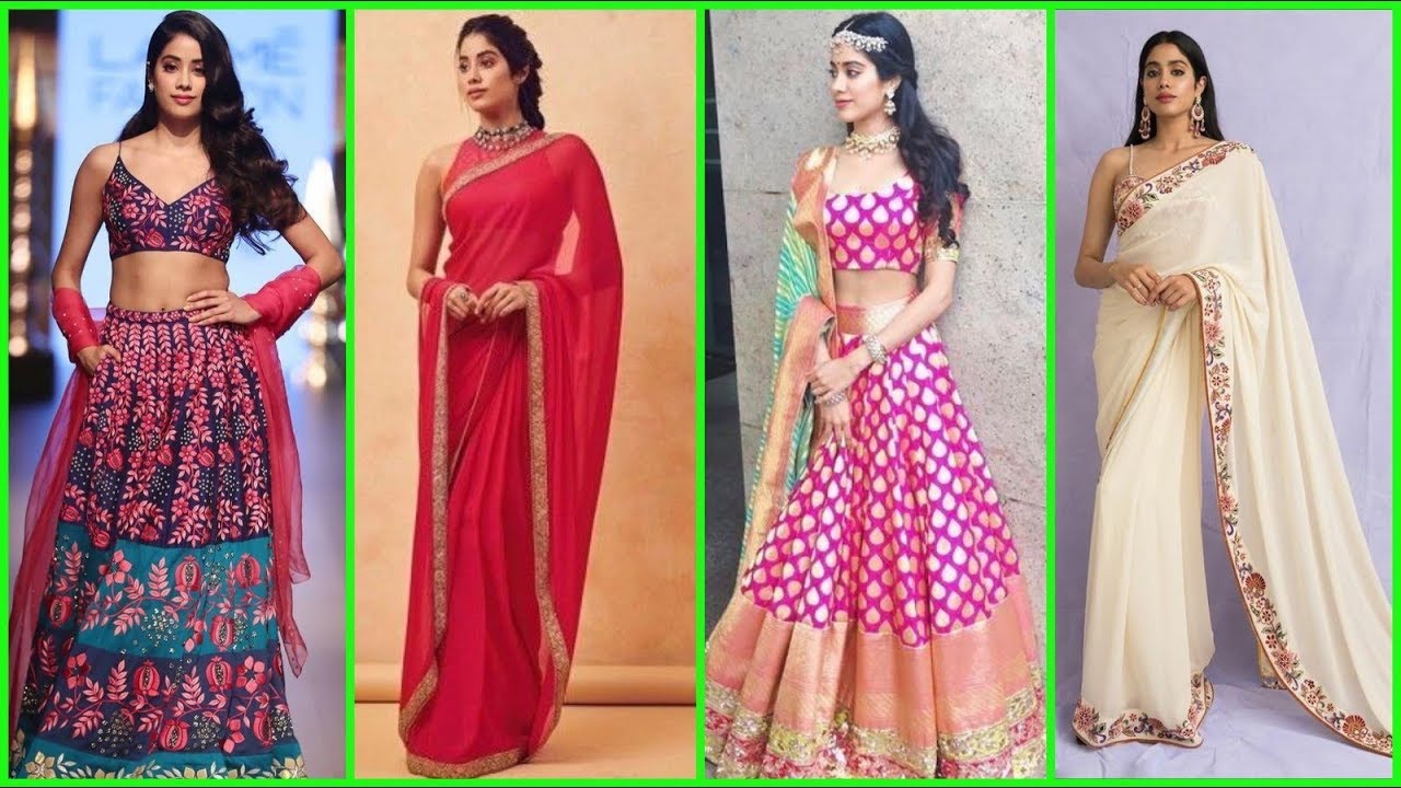 Jhanvi kapoor outfits style || Gorgeous jhanvi kapoor in sarees and ...