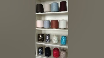 Our company has been engaged in various fancy yarn sequins for 22 years #fancyyarn #yarn #sequinyarn