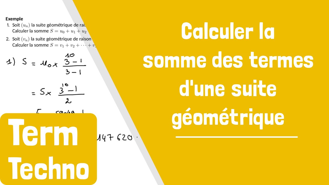 Comment calculer la somme des termes consécutifs d'une suite géométrique ? YouTube Comment calculer la somme des termes consécutifs d'une suite géométrique ? YouTube