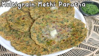 Multigrain Millet Methi Paratha Recipe : Indian Breakfast Recipe with Methi (Fenugreek)