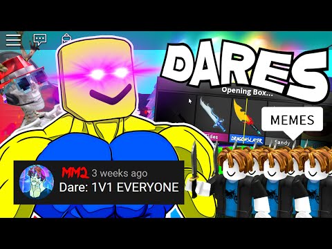 ROBLOX Murder Mystery 2 DARES Funny Moments (MEMES)