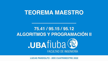 Algo2Mendez: Teorema maestro y punteros a funciones