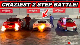 Craziest 2 Step Compeion Ever Gtr Vs Mustang Vs Lamborghini Vs Supra Vs Civic Vs 350Z Vs 370Z