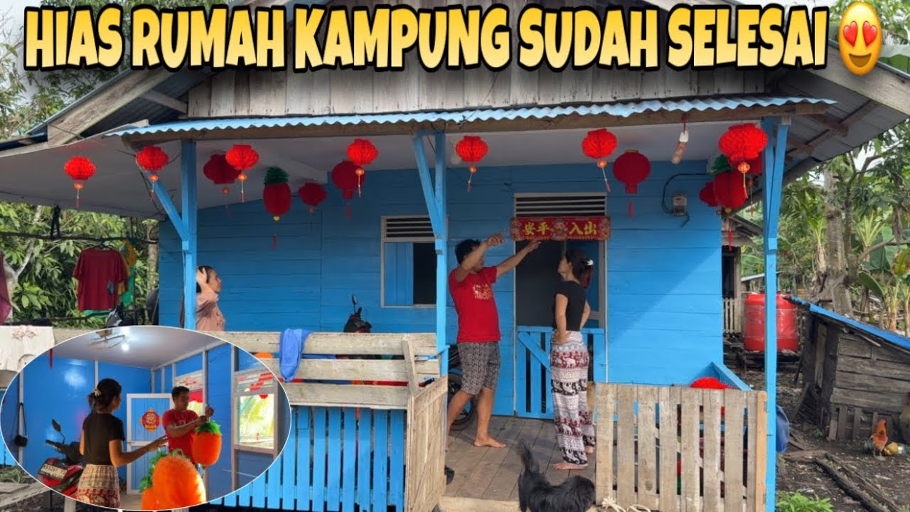 AKHIRNYA SELESAI JUGA DEKOR RUMAH KAMPUNG😍YG MAU MAIN KERUMAH BOLEH BANGET YA👍