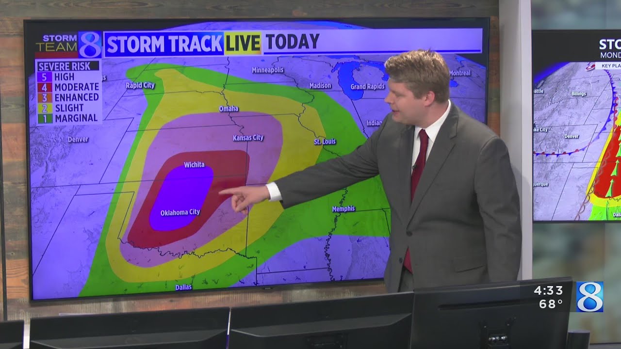 Storm chances return Tuesday - YouTube