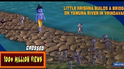 Little Krishna builds a Bridge on Yamuna river in Vrindavan