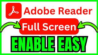 How To FULL SCREEN Adobe Reader (QUICK & EASY) 2026
