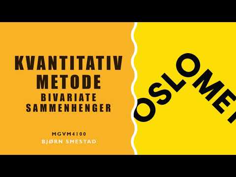 2 1 Kvantitativ metode: Bivariate sammenhenger (with subtitles)